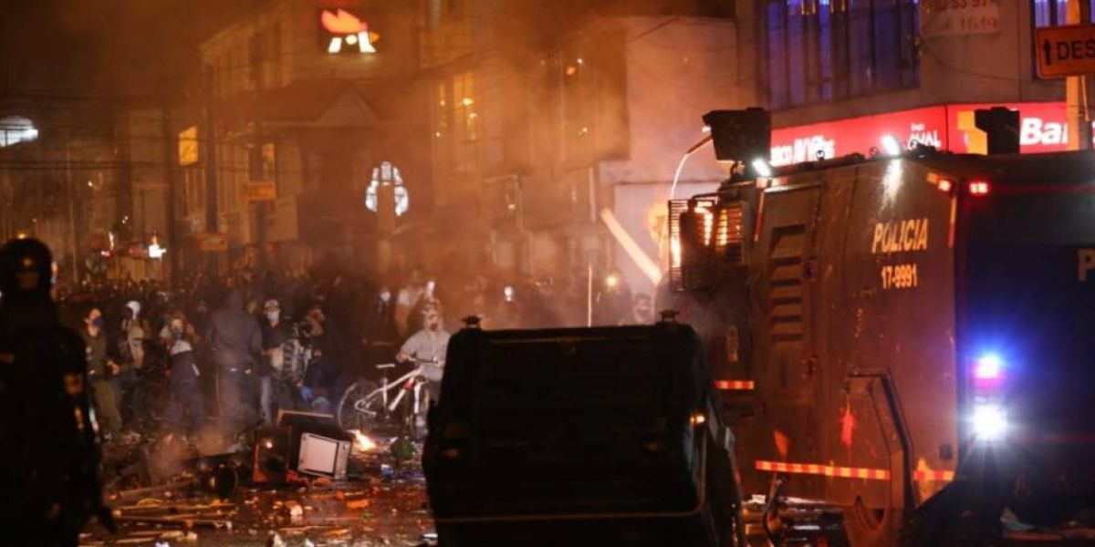 Protestas en Bogotá.