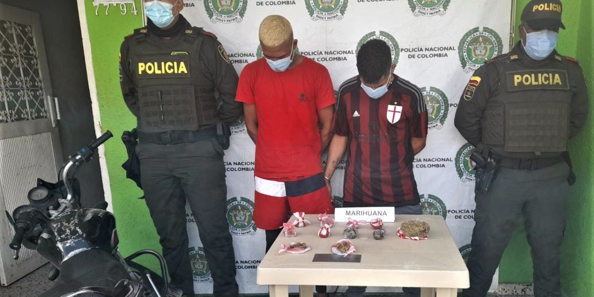 Policía del Magdalena Dos de las capturas fueron en Aracataca.