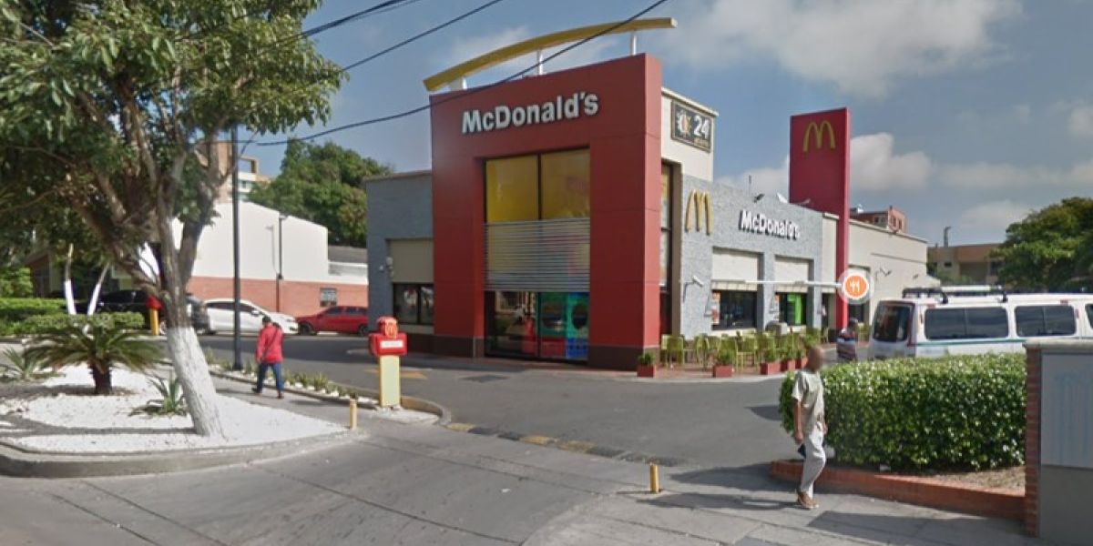 Esta fue la sede del McDonalds afectada.