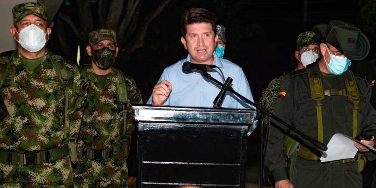 Presidencia El ministro de Defensa, Diego Molano.
