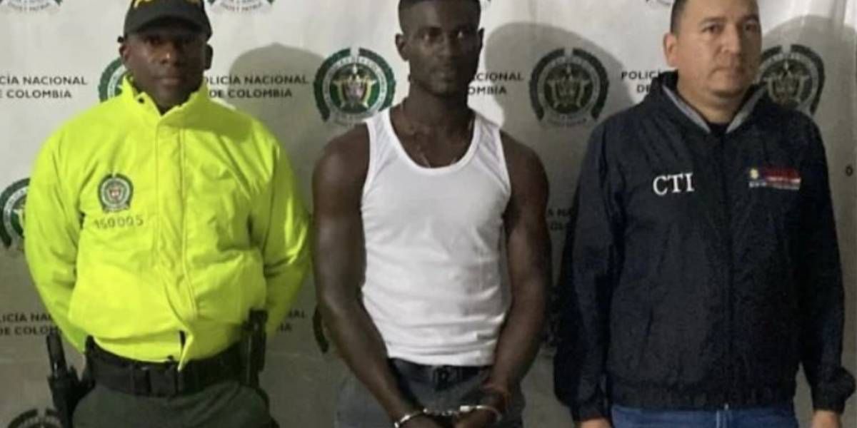 Héctor Danilo Caicedo Cuero, alias Tyson, presunto responsable del homicidio de un hombre de 18 años.