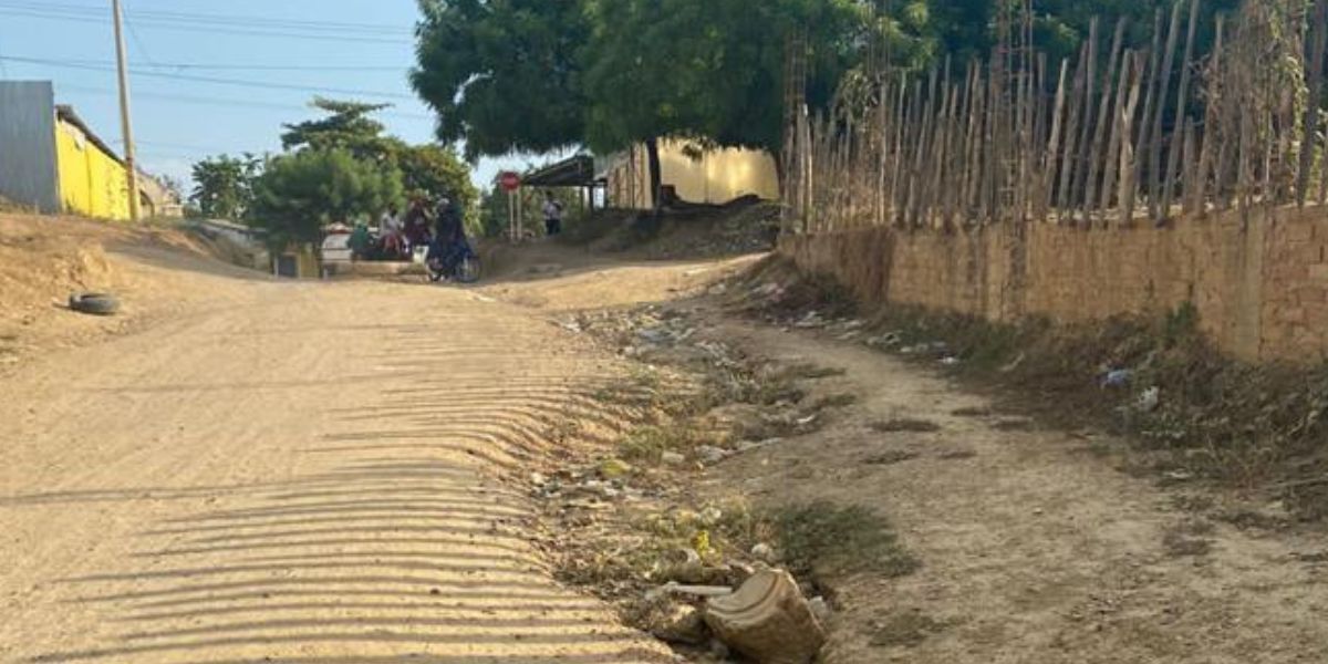 Esta será la calle pavimentada. 