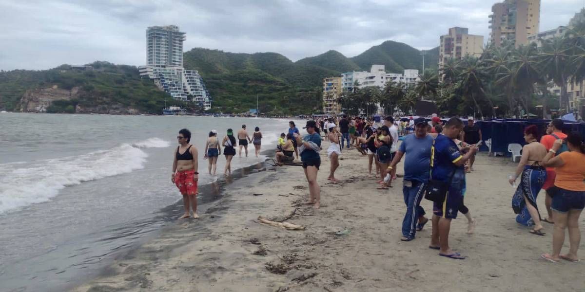 Cierre de las playas de Santa Marta para los bañistas.