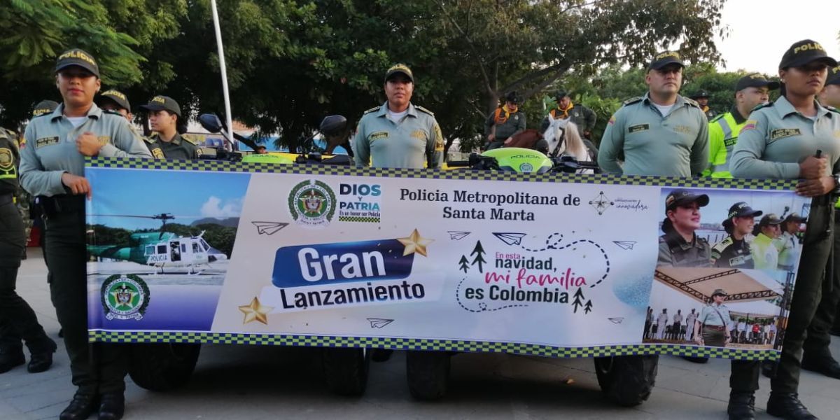 Policía Metropolitana de Santa Marta En el marco del plan ‘En Esta Navidad, Mi Familia Es Colombia’.