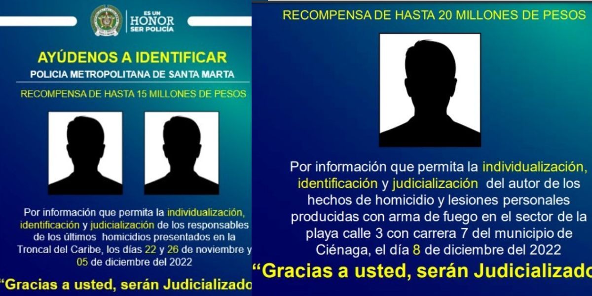 Policía Metropolitana Los carteles.