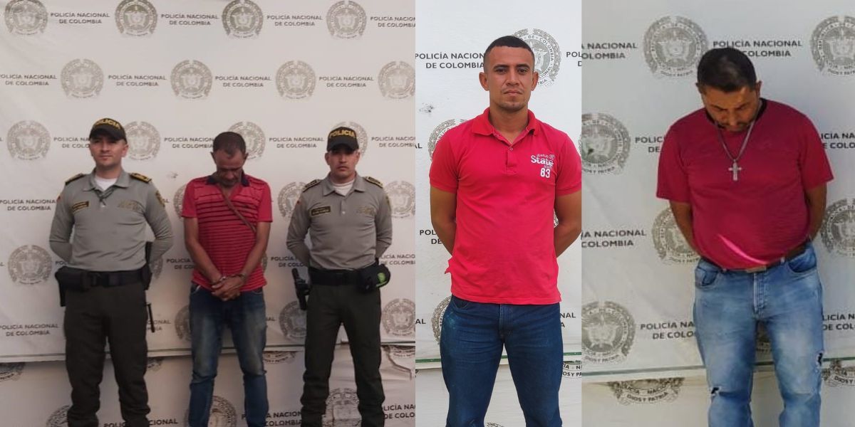 Policía Metropolitana de Santa Marta Los capturados.