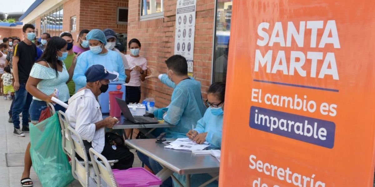 Vacunación en Santa Marta.