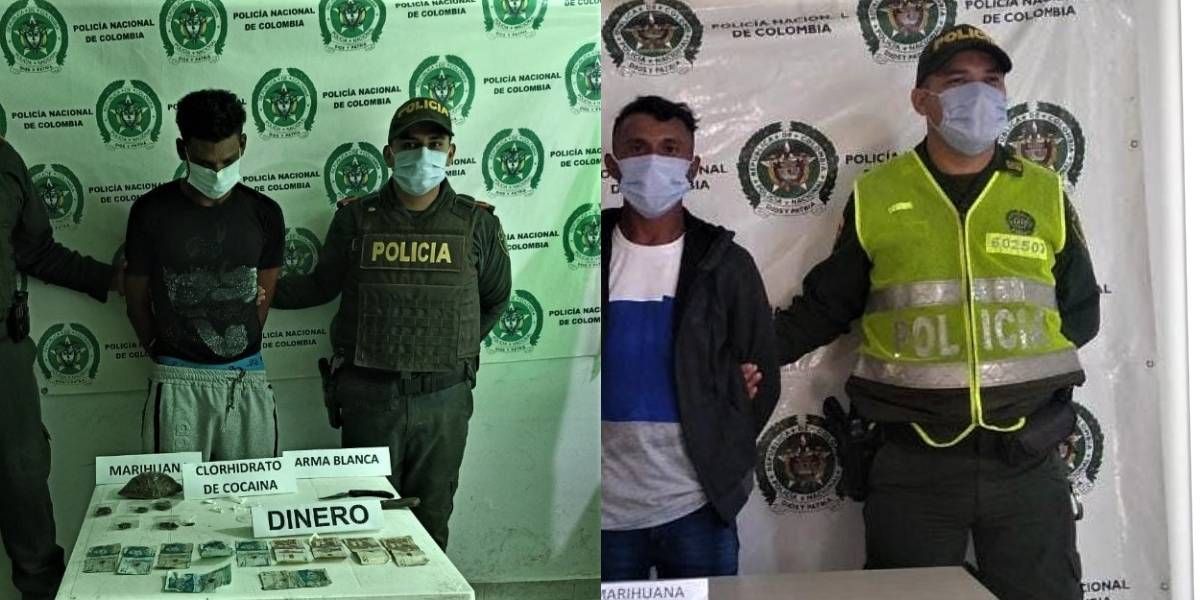 Policía del Magdalena Los capturados.