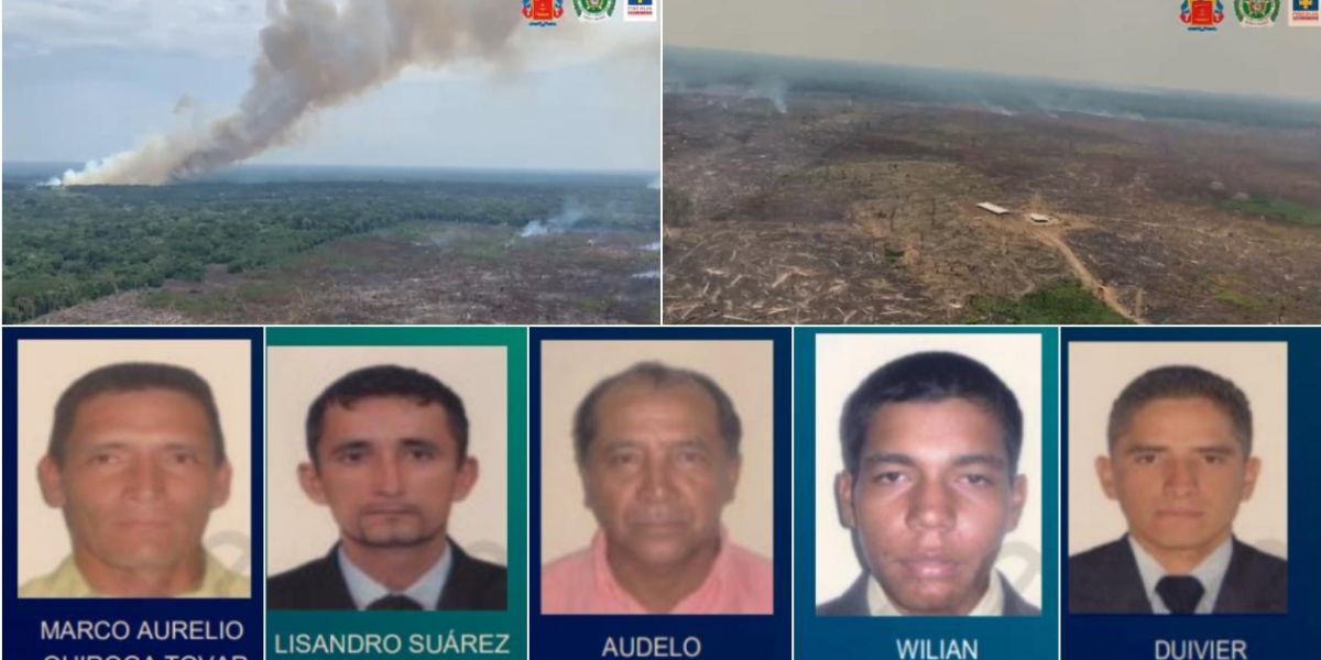 Cinco de los capturados del cartel de la desforestación en Colombia.