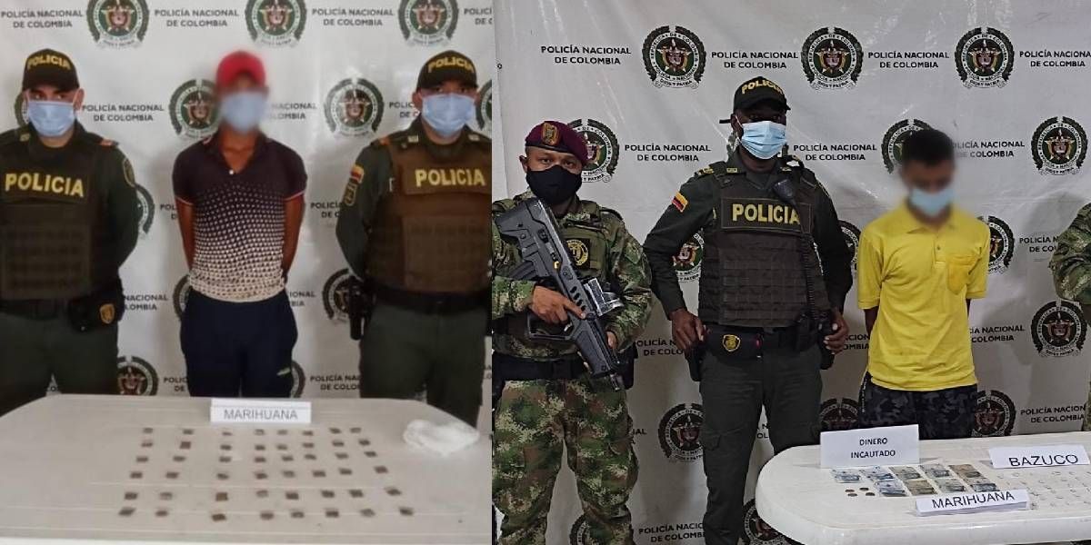 Policía del Magdalena Los capturados.