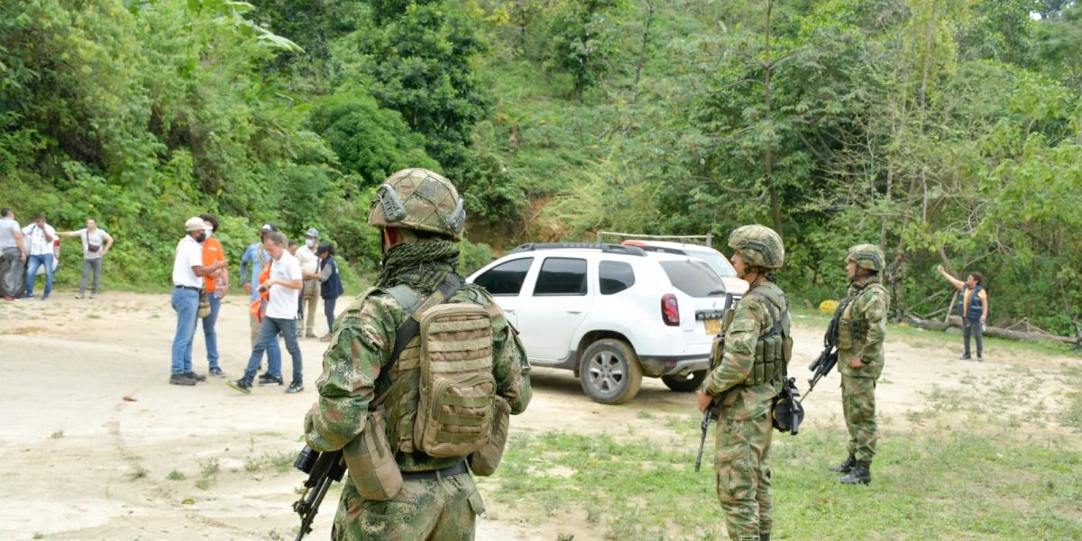    En el sector se encuentran las tropas del Batallón de Alta Montaña solicitadas.