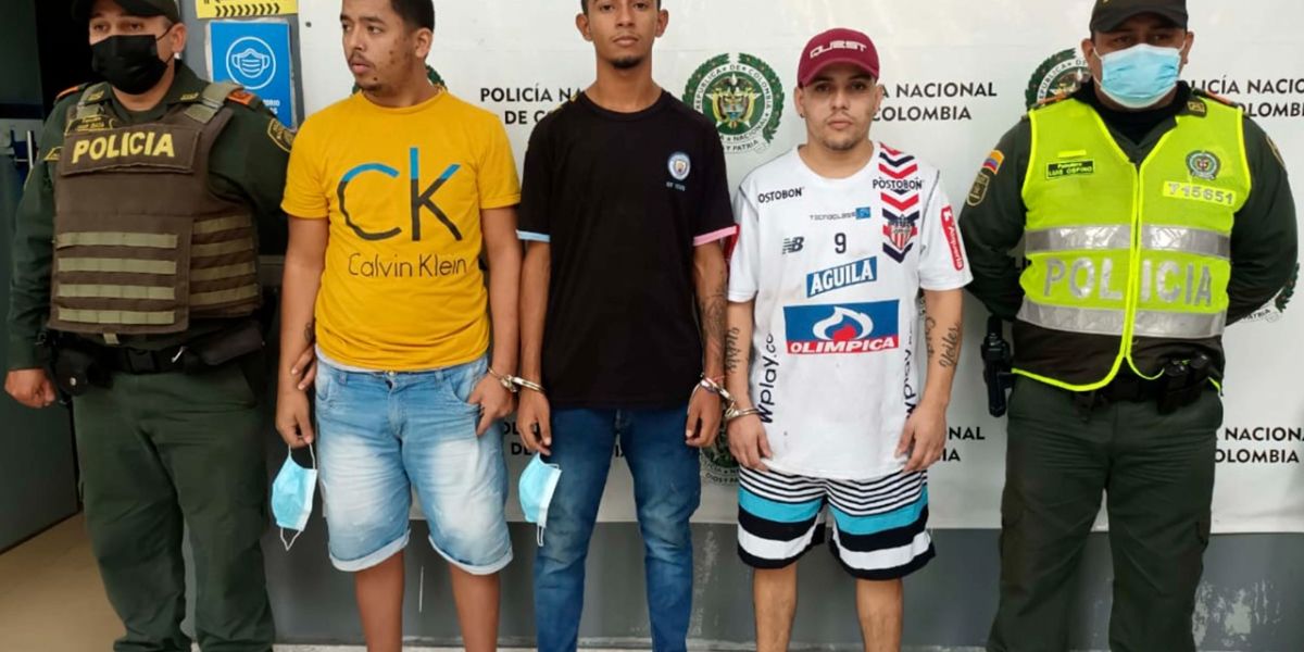 Brayan Julio Narváez Vergara, Brayan José Ochoa Galván y Kevin Javier Reyes Carrasquilla.