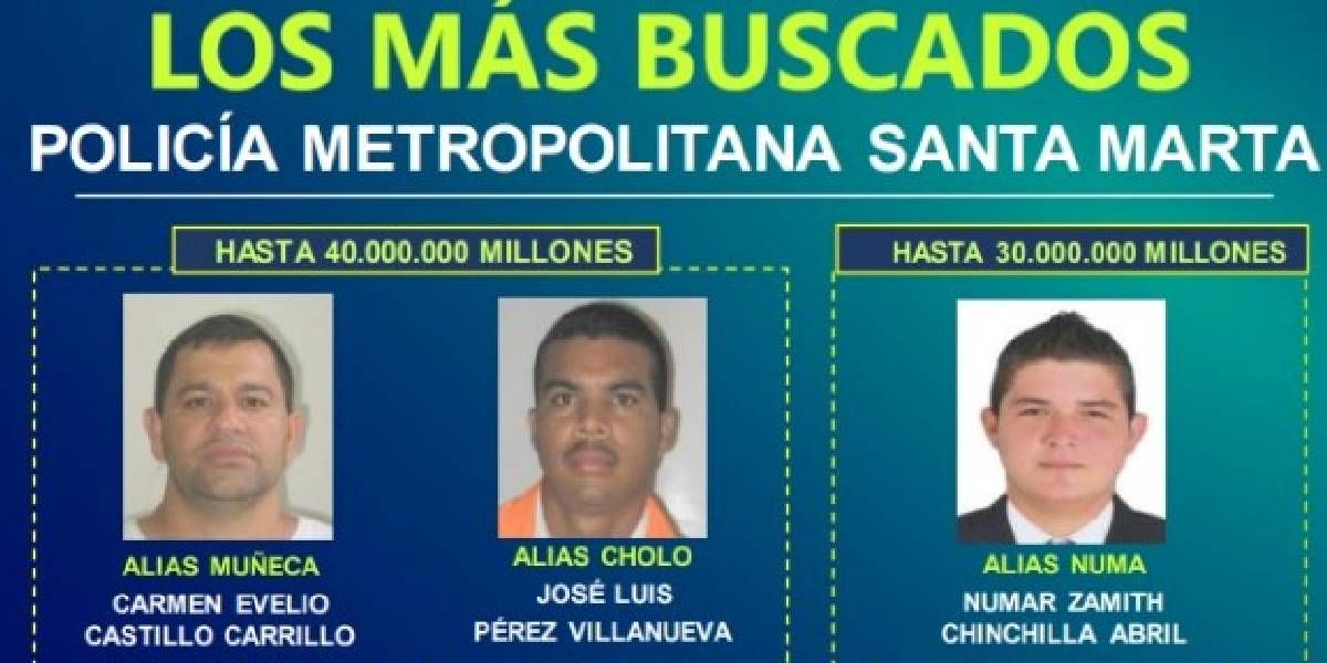Policía Metropolitana de Santa Marta Parte del cartel.