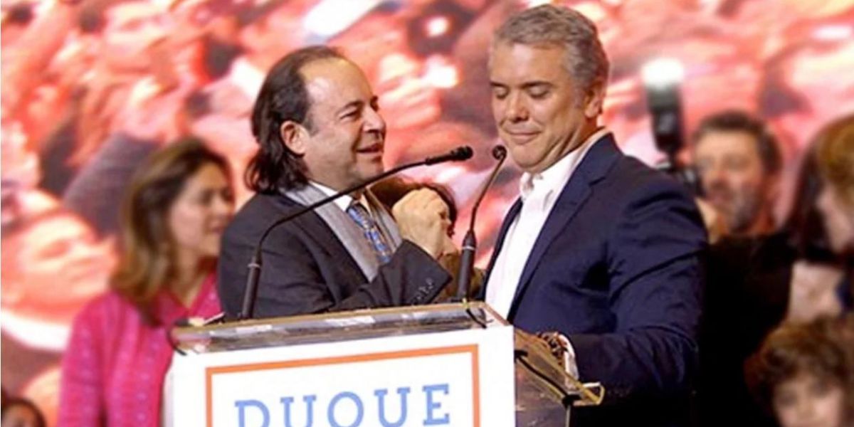 El gerente de la campaña Luis Guillermo Echeverri y el Presidente Iván Duque.
