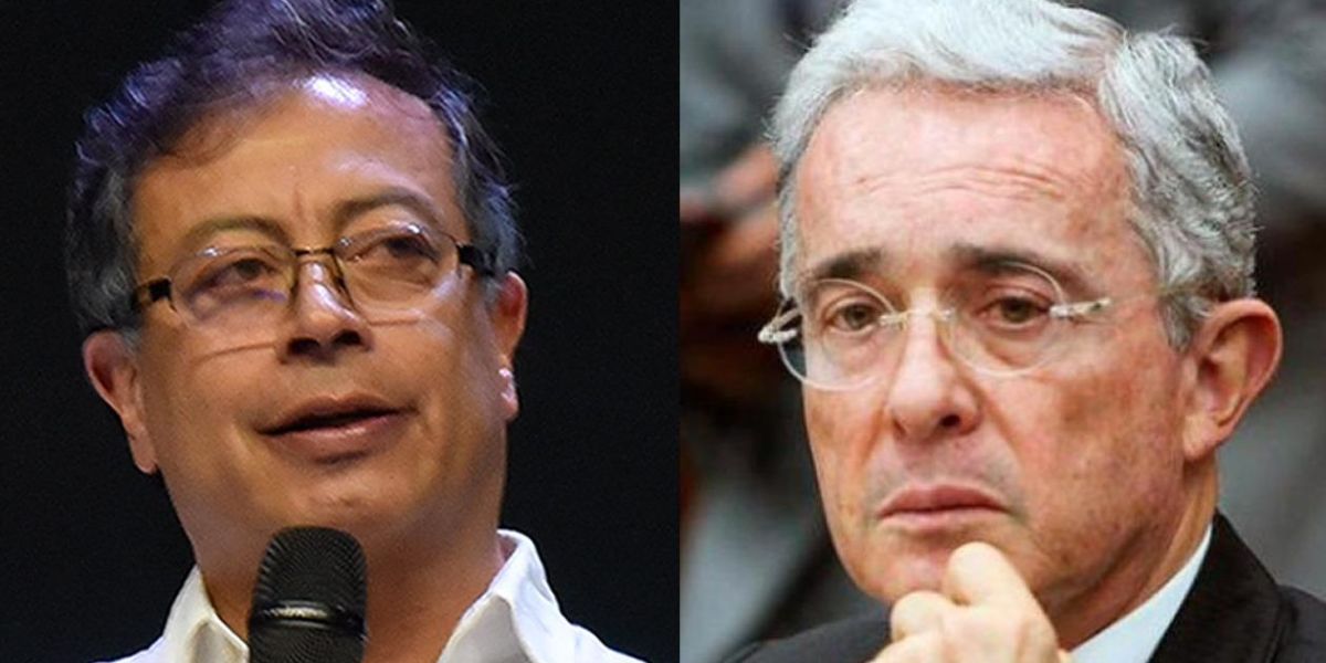 Gustavo Petro y Álvaro Uribe.