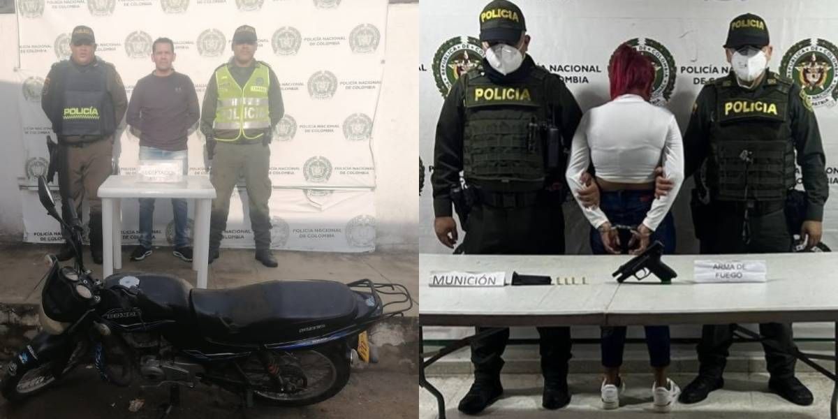 Policía Unos de los capturados.