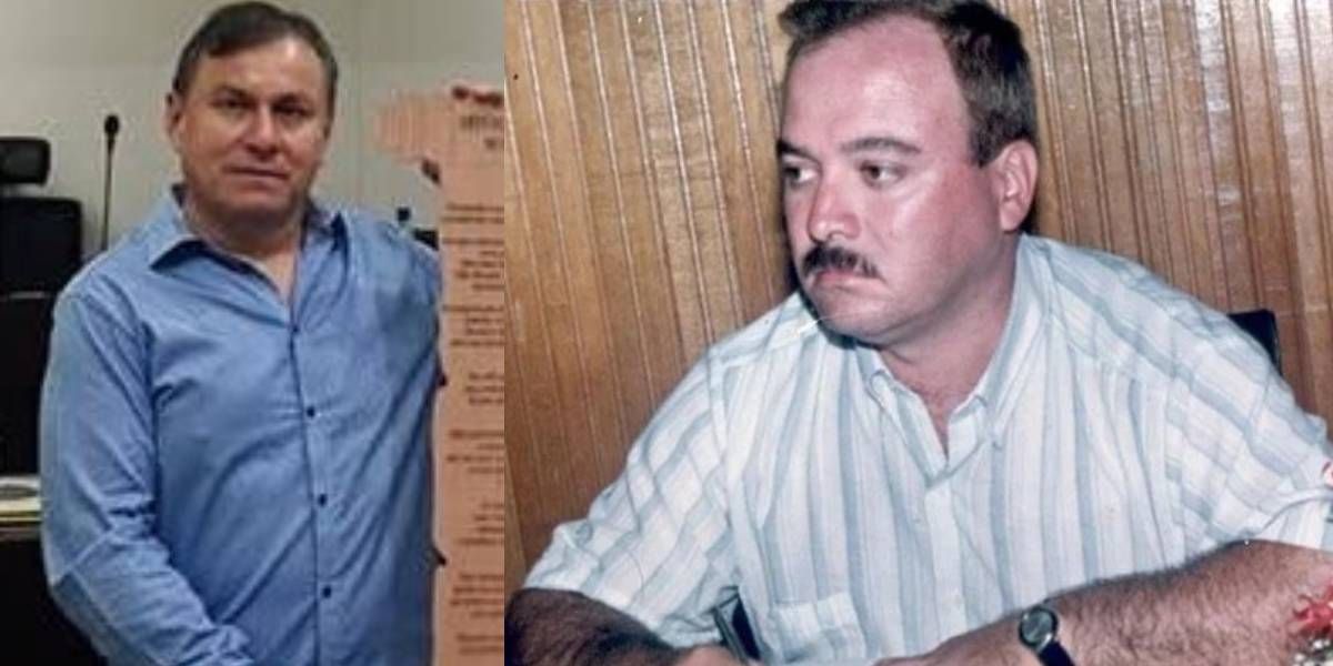 Fernando Bermúdez (izq.) y el periodista asesinado Nelson Carvajal (der.).