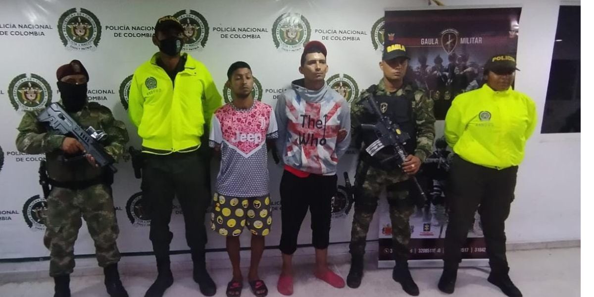 Policía Metropolitana de Santa Marta Los capturados.