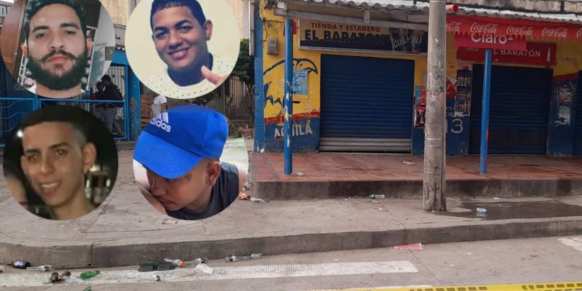 Zona Cero Cuatro de los seis hombres asesinados.