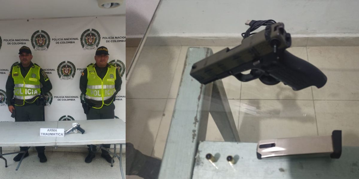 Policía Metropolitana de Santa Marta Varios de los procedimientos fueron por porte ilegal de armas.