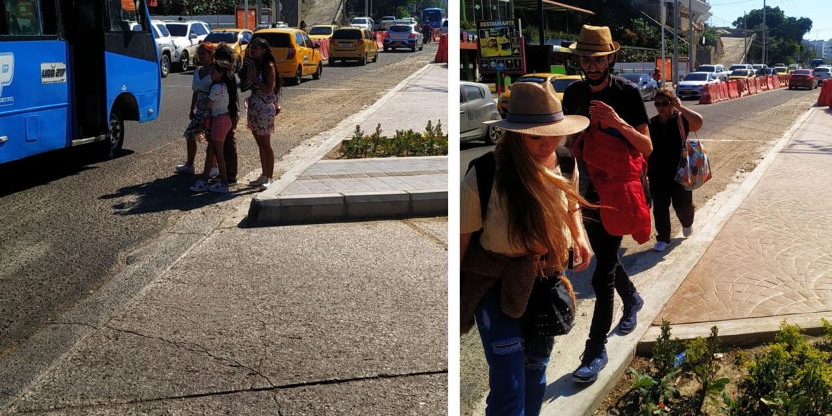 Cortesía A través de imágenes quedó registrada la odisea para cruzar esta carretera