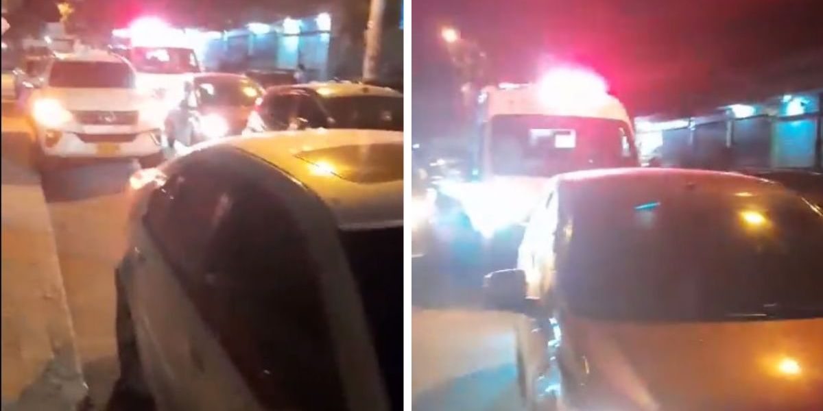 Cortesía Ambulancia retenida por evento político.