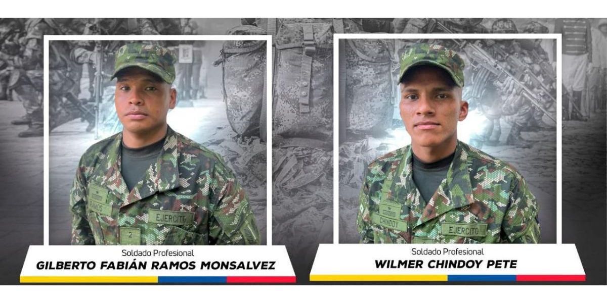 Ejército Nacional. Los soldados que murieron en ataque armado.