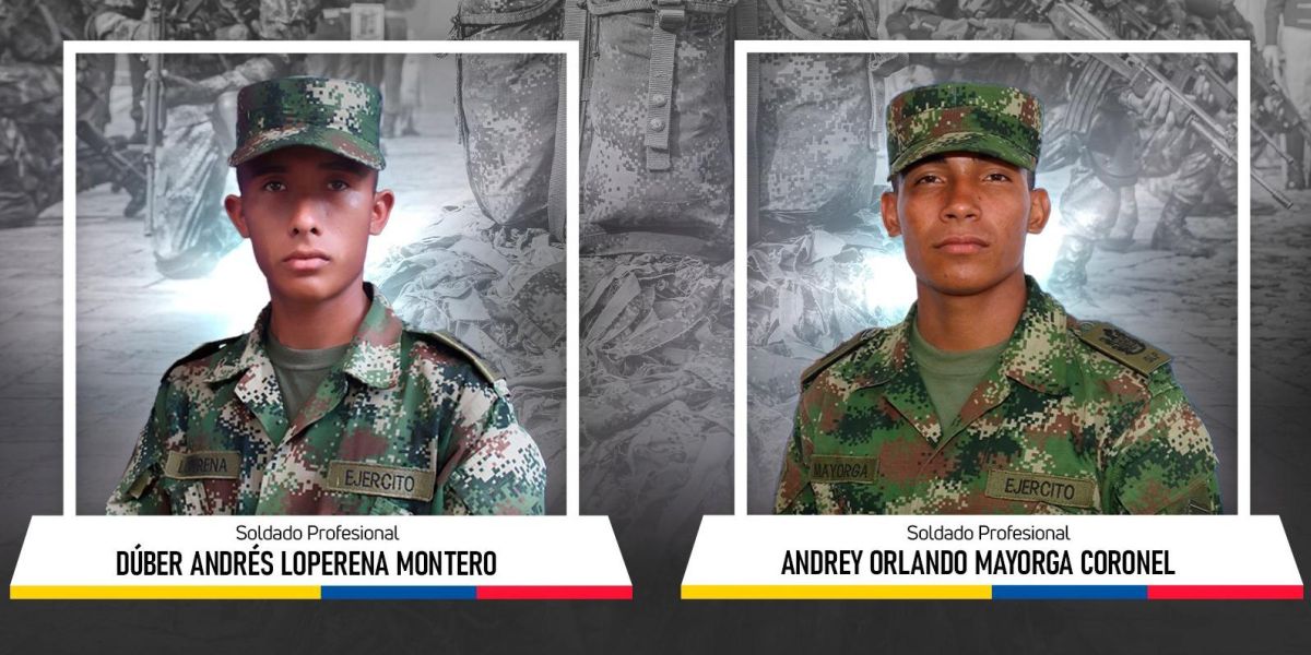 Soldados asesinados en Antioquia.