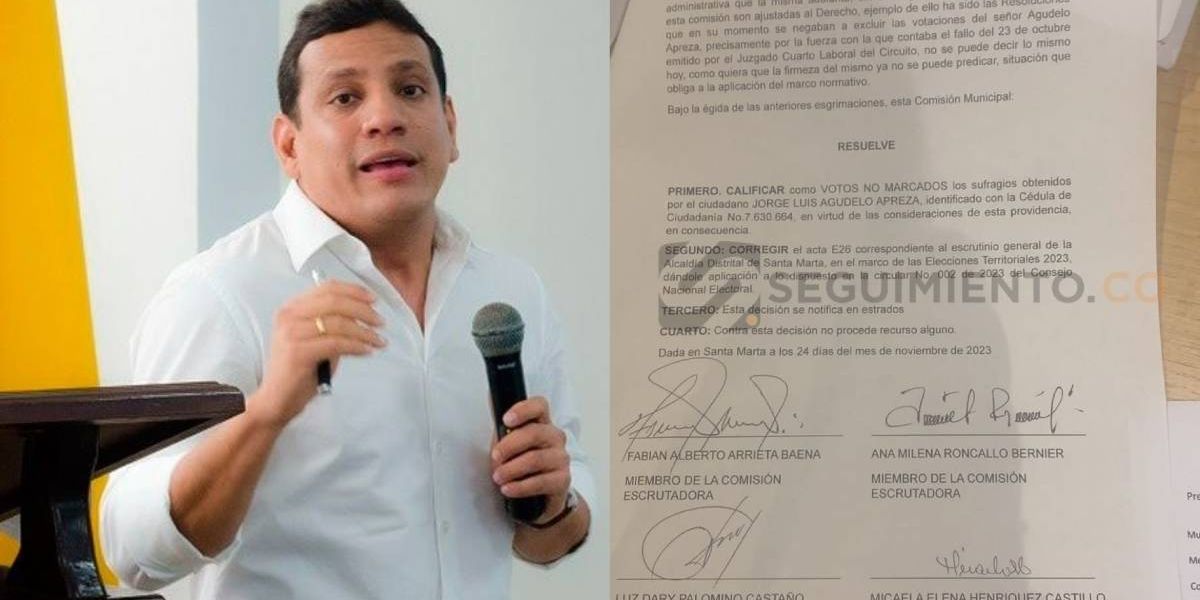 Seguimiento.co Los sufragios de Agudelo serán calificados como no marcados.