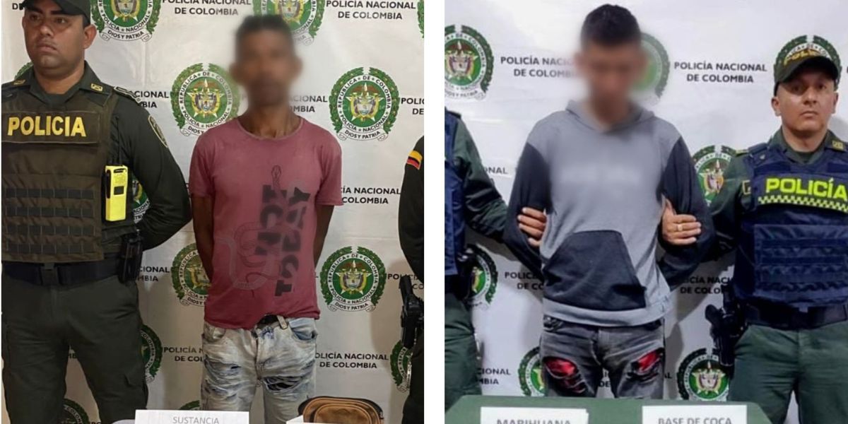 Cortesía Capturados por tráfico de drogas.