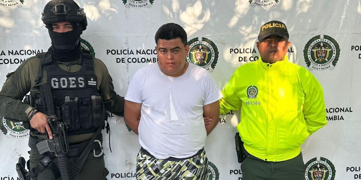 Policía Metropolitana de Barranquilla. Fabian Arturo Llamas Pacheco, el capturado.