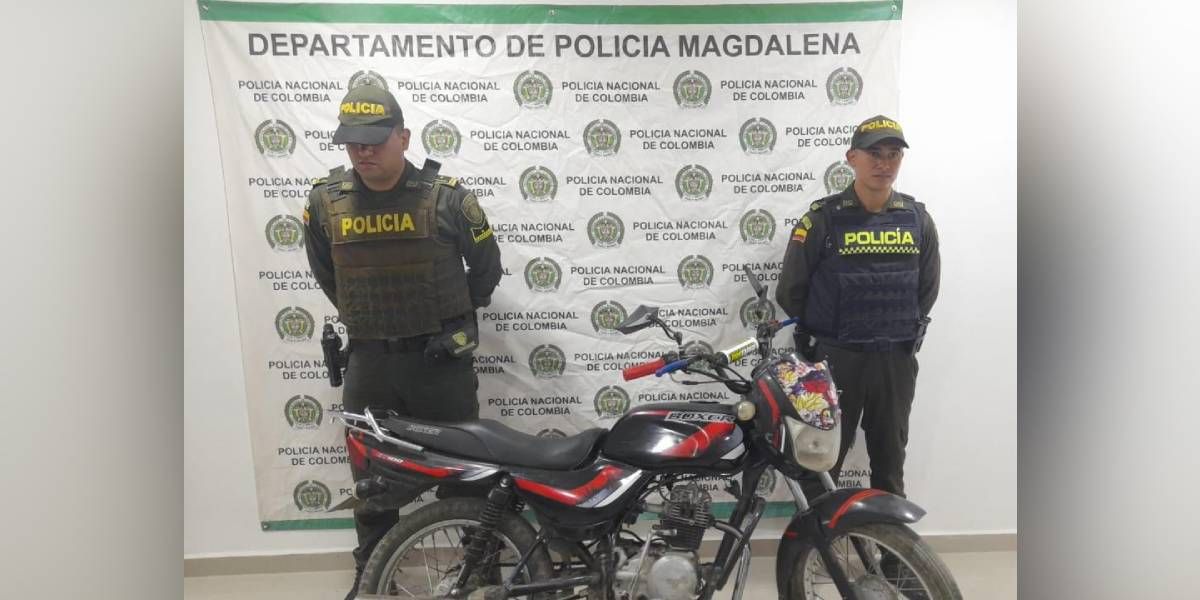 Una de las motocicletas recuperadas.