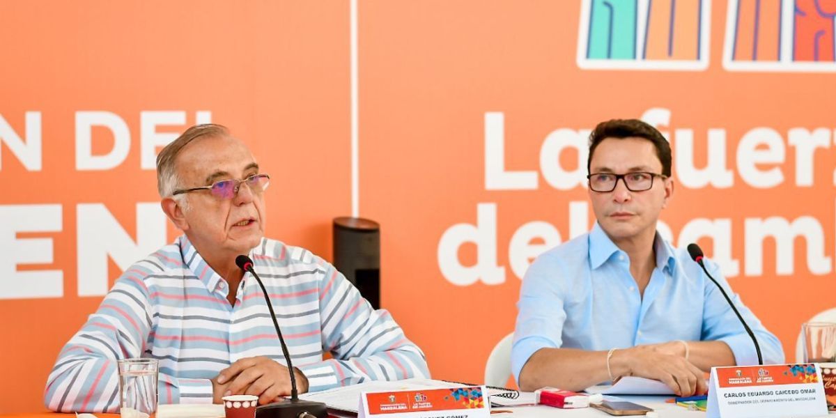 Cortesía Ministro Iván Velasquez y el gobernador del Magdalena, Carlos Caicedo.