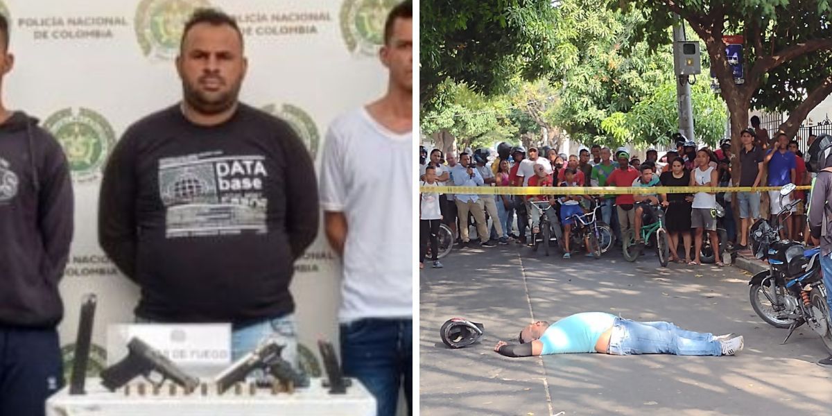 Seguimiento.co Alias 'Valenciano': al momento de su captura y tras ser asesinado.