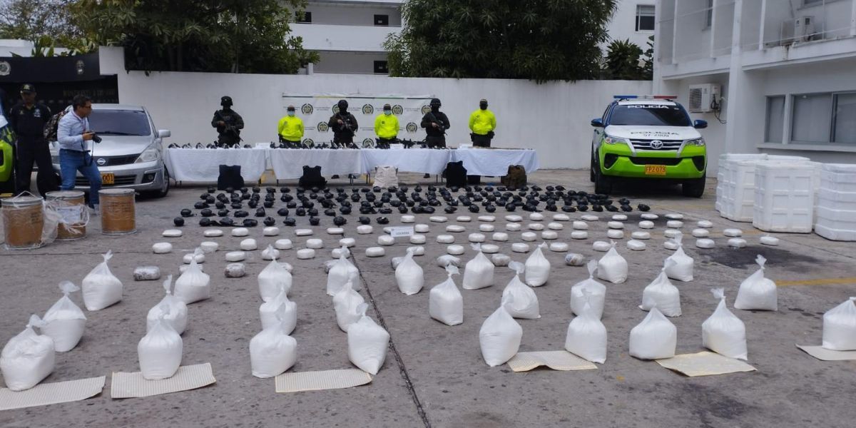 Zona cero. Fueron en total 400 kilos de cocaína hallados en allanamiento en Chiquinquirá.
