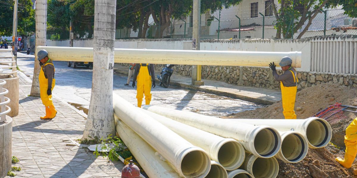 Obras de la Essmar en Tamacá. 