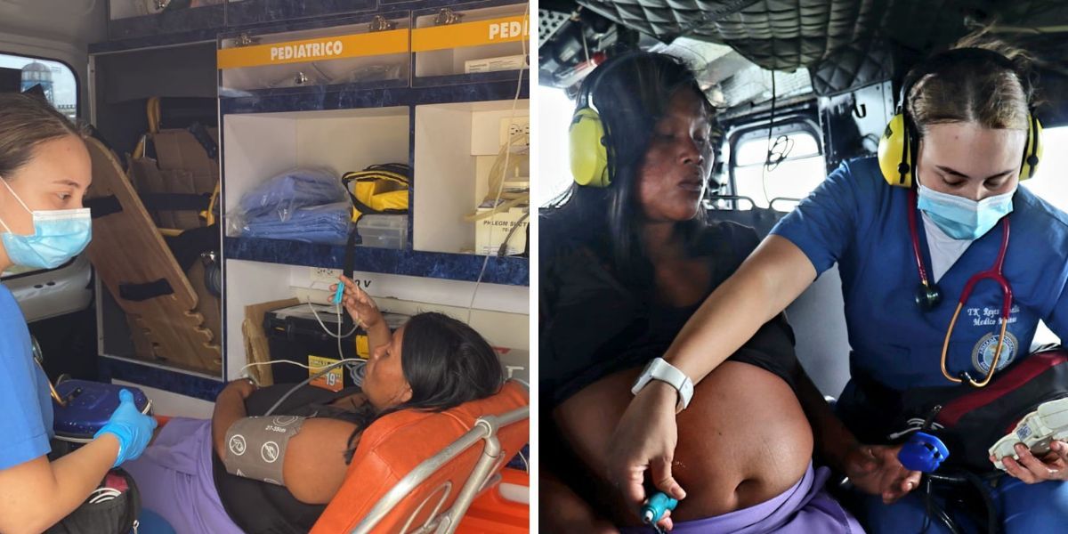 Cortesía mujer atendida por cuerpo médico