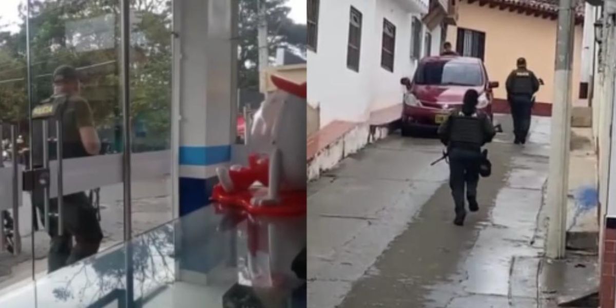 Cortesía. Momentos en que la Policía se enfrenta a bala con los delincuentes.