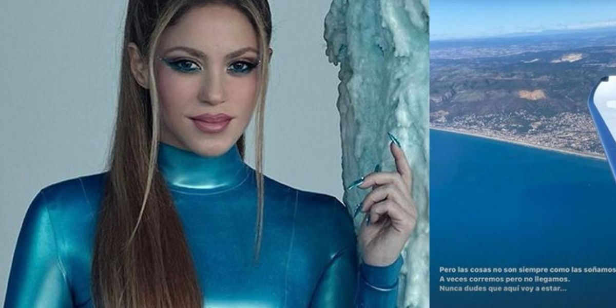 Instagram. Shakira publicó en su red social una imagen desde la ventanilla del avión