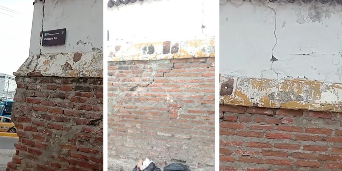 Seguimiento Así se encuentra la pared del cementerio San Miguel.