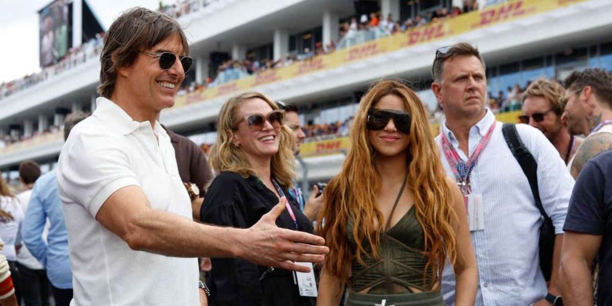 Gtres Tom Cruise y Shakira en la formula 1