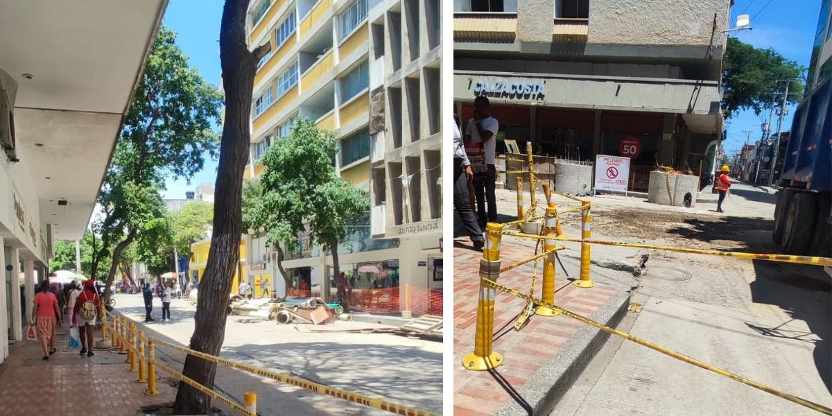 Obras en la carrera quinta