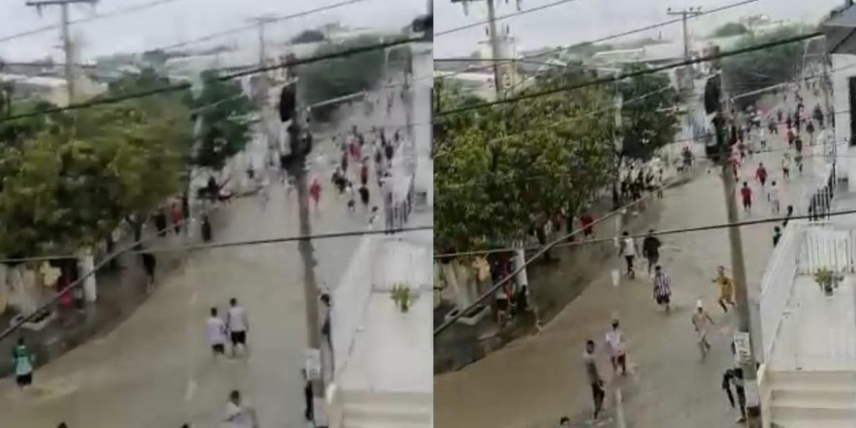 Zona Cero Enfrentamiento de jóvenes en el barrio Villa Las Moras.