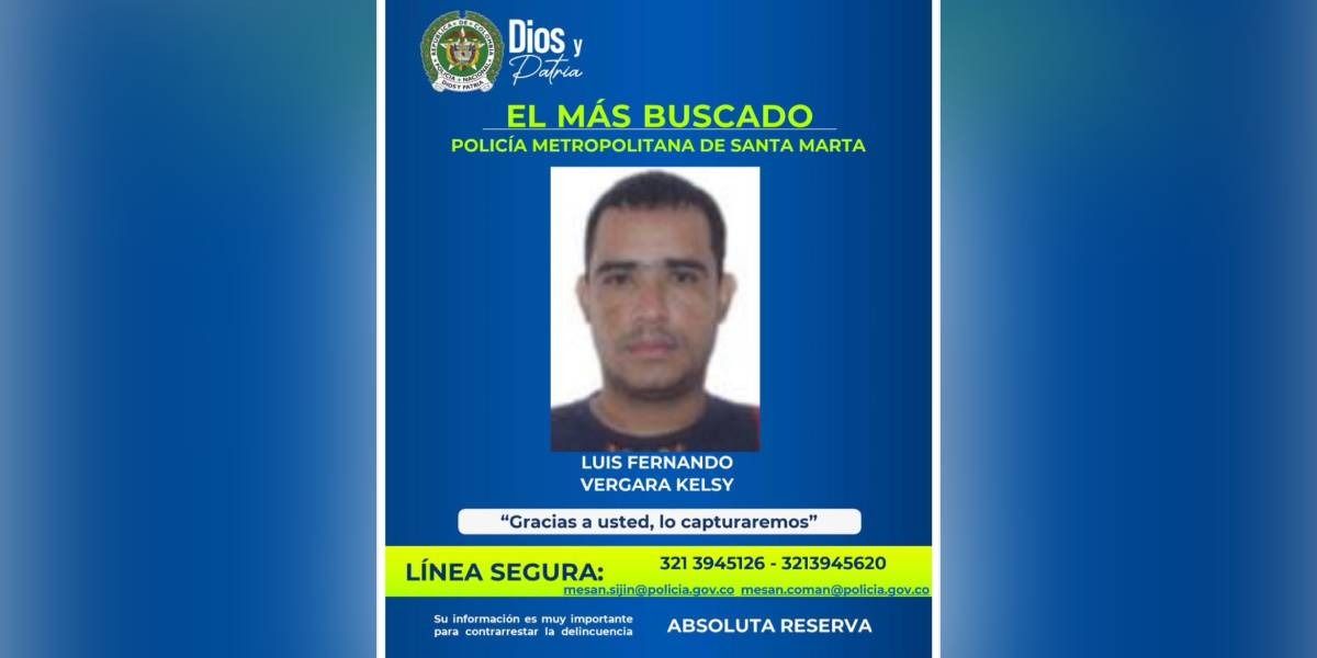 Policía Metropolitana de Santa Marta. Luis Fernando Vergara Kelsy.