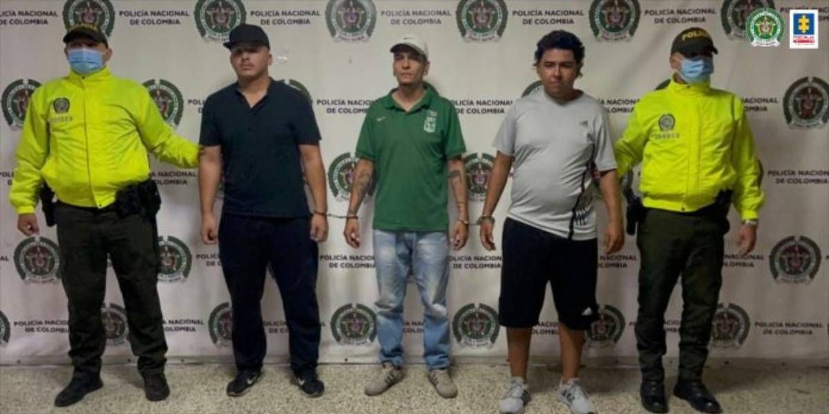 Fiscalía Hombres capturados.