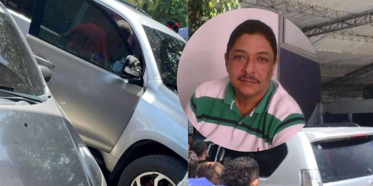 Cortesía Jorge Jiménez Mesino atacado a tiros cuando se transportaba en su camioneta.