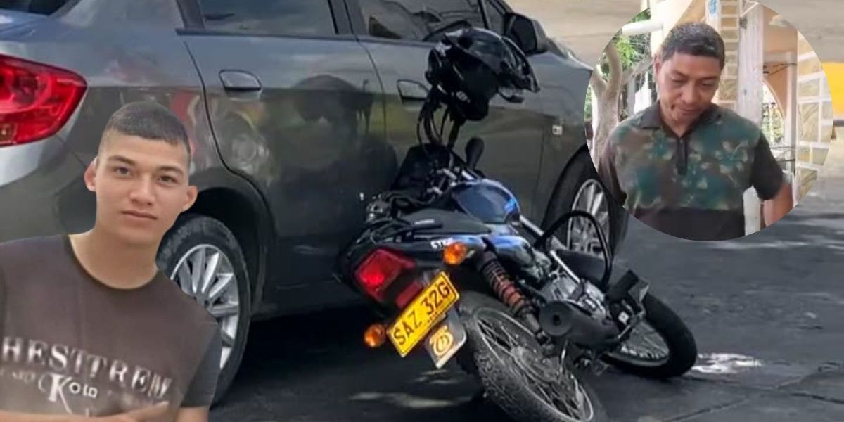 Seguimiento.co Erick Melo joven asesinado y su padre convocando a los motociclistas a una protesta.