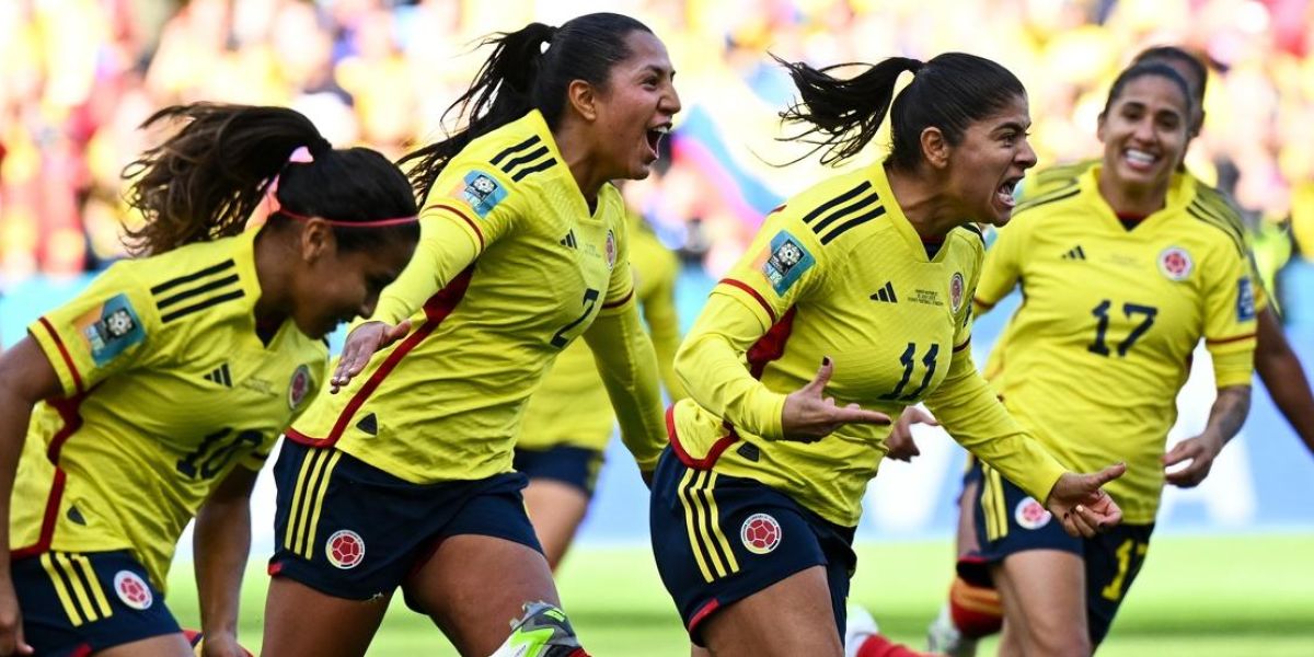 FCF Celebración de la selección Colombia femenina.