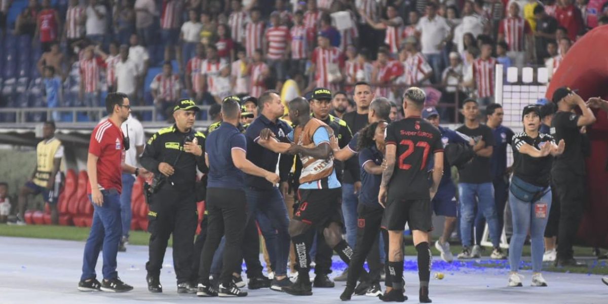 Cristian Mercado El altercado se dio luego del partido.