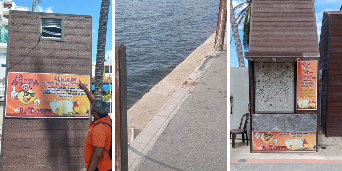 Cortesía Robos y daños de algunos elementos en el camellón de la Bahía y El Rodadero.